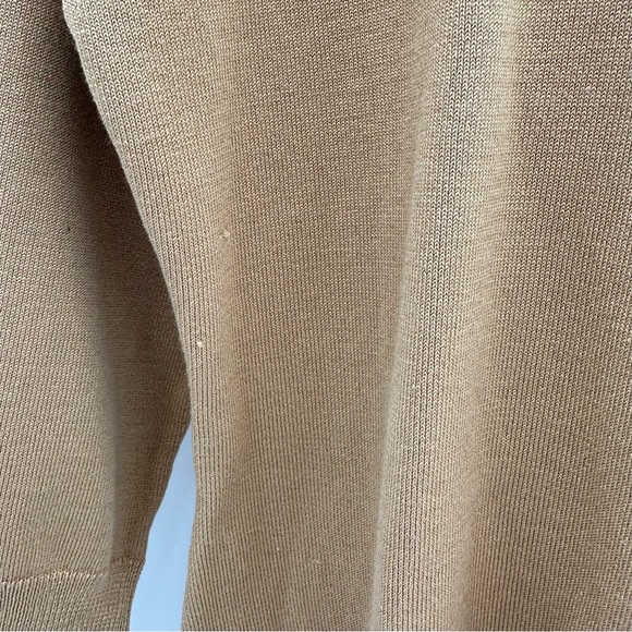 NWT INC International Concepts Gold Tan Holiday Sweater Gold Beading on V Neck - Picture 13 of 13